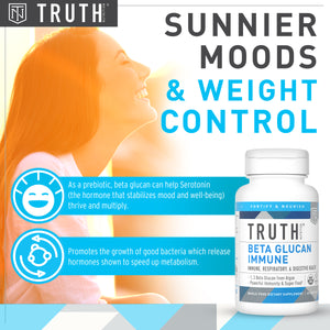 Additional health benefits of beta glucan immune booster - sunnier moods & weight control